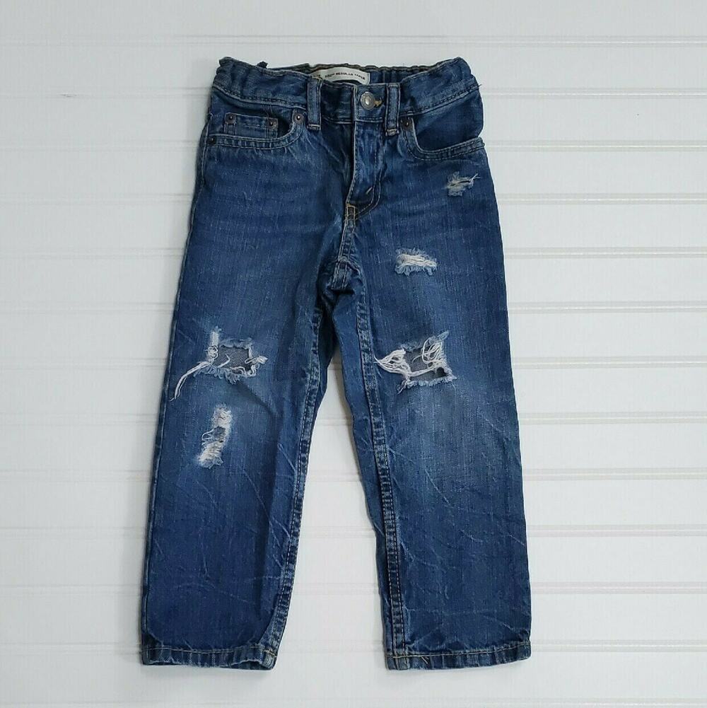 Levi's Toddler 502 Regular Taper Distressed Denim Jeans Size 3T
